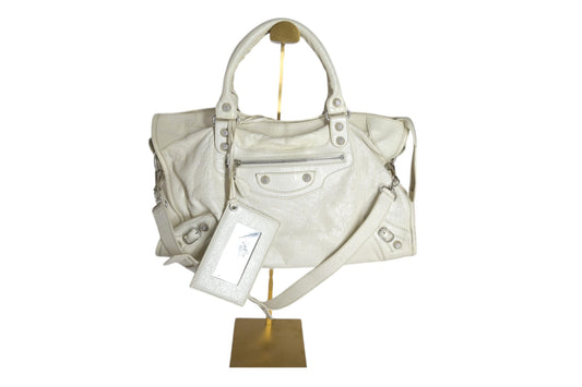 Balenciaga Le City Medium Bag in White