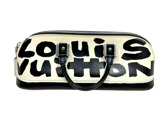LOUIS VUITTON Graffiti Alma Horizontal Black×White