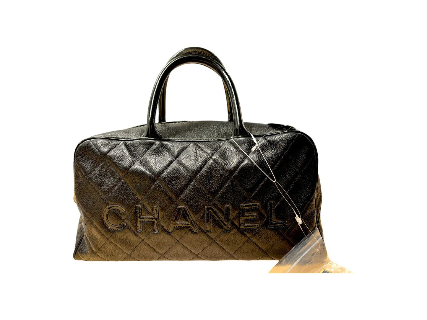 Chanel Matelasse Logo Boston Bag
