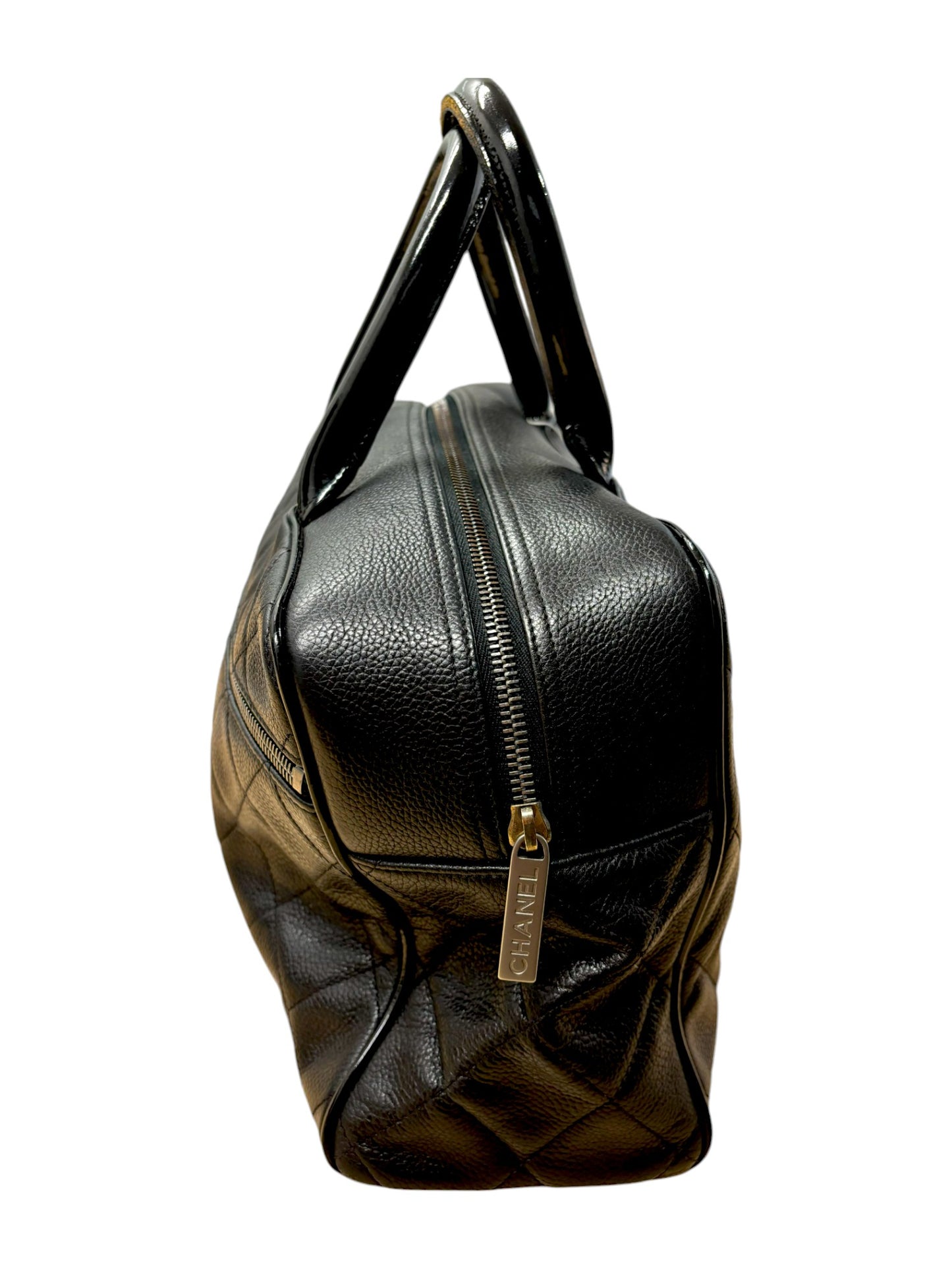 Chanel Matelasse Logo Boston Bag